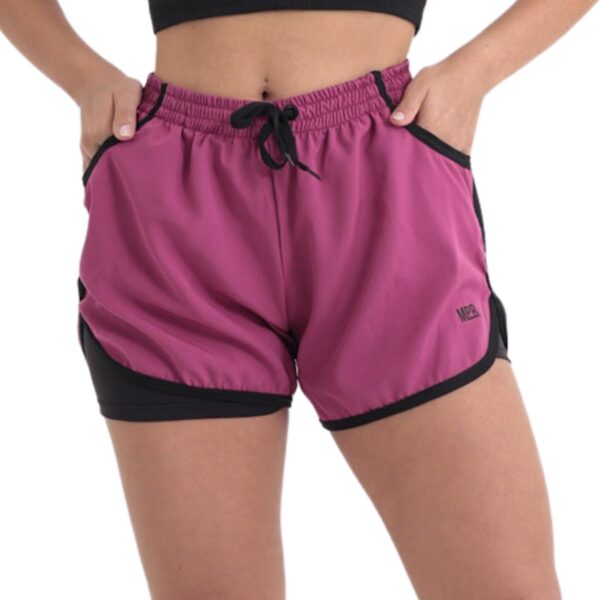 Short Feminino 2 em 1 Duplo Esportivo Academia Bolso Celular - Imagem 28