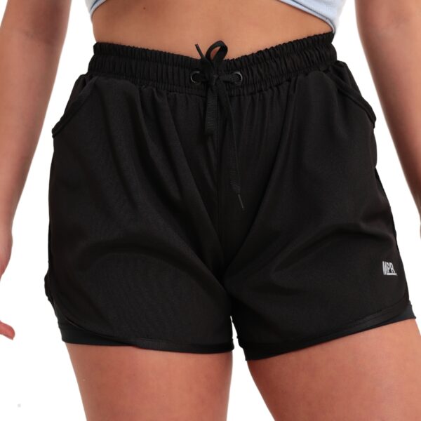 Short Feminino 2 em 1 Duplo Esportivo Academia Bolso Celular - Imagem 12