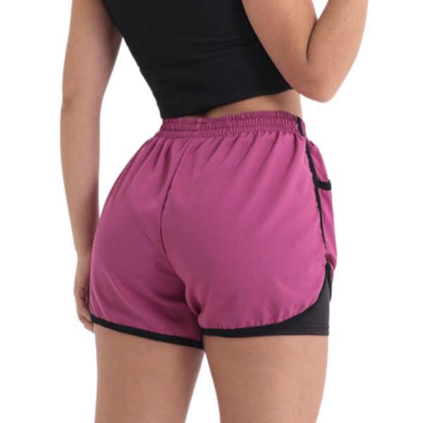 Short Feminino 2 em 1 Duplo Esportivo Academia Bolso Celular - Imagem 29