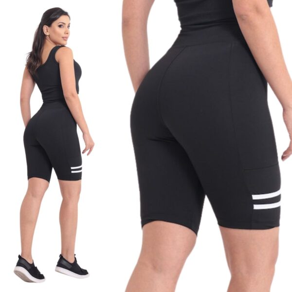 Short Feminino Esportivo Academia Com Bolso Para Celular - Imagem 8