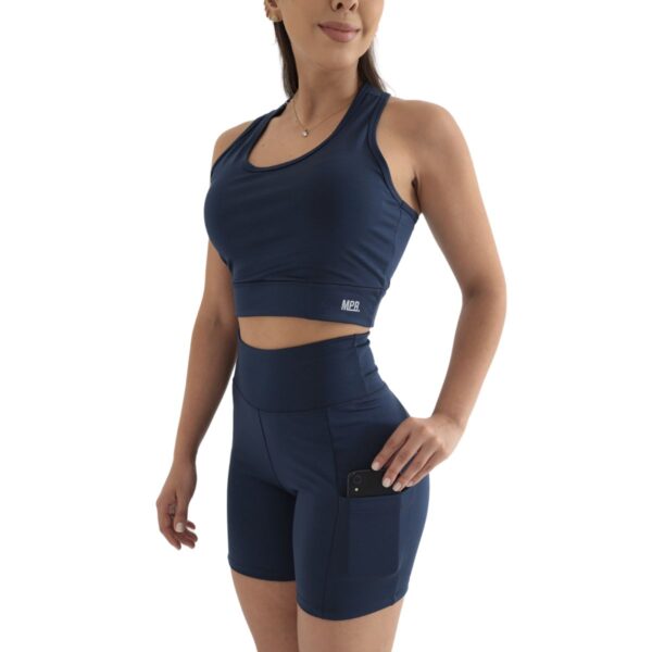 Conjunto Bermuda Feminino Celular CrossFit Academia Blackout - Imagem 14